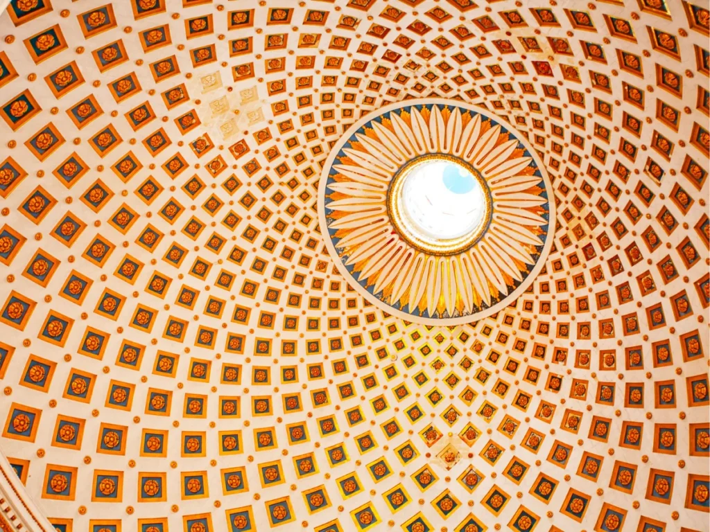 Inside the Rotunda of Mosta, Malta