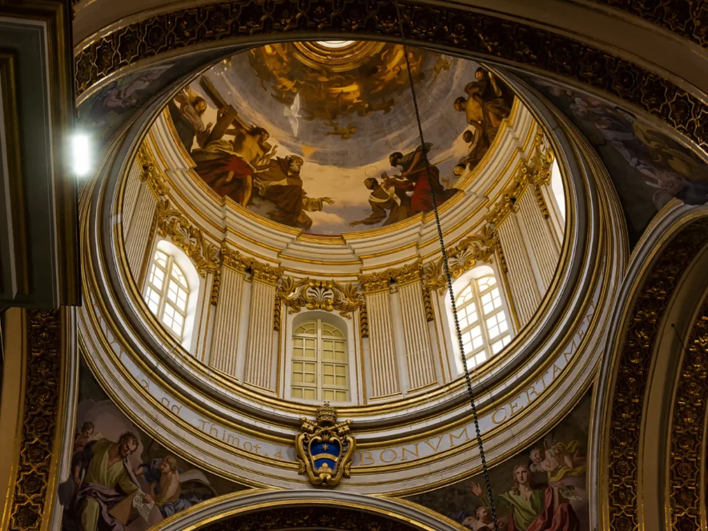 Inside the St. Paul's cathedral, Mdina