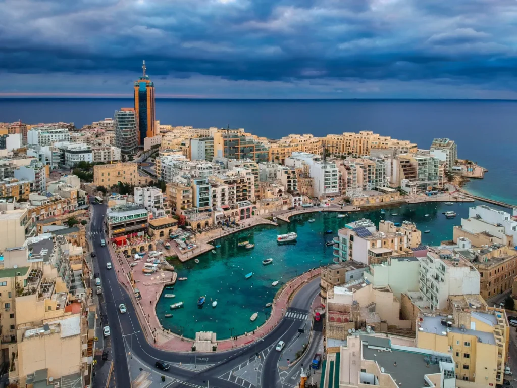 View of the Spinola Bay in St. Julian's