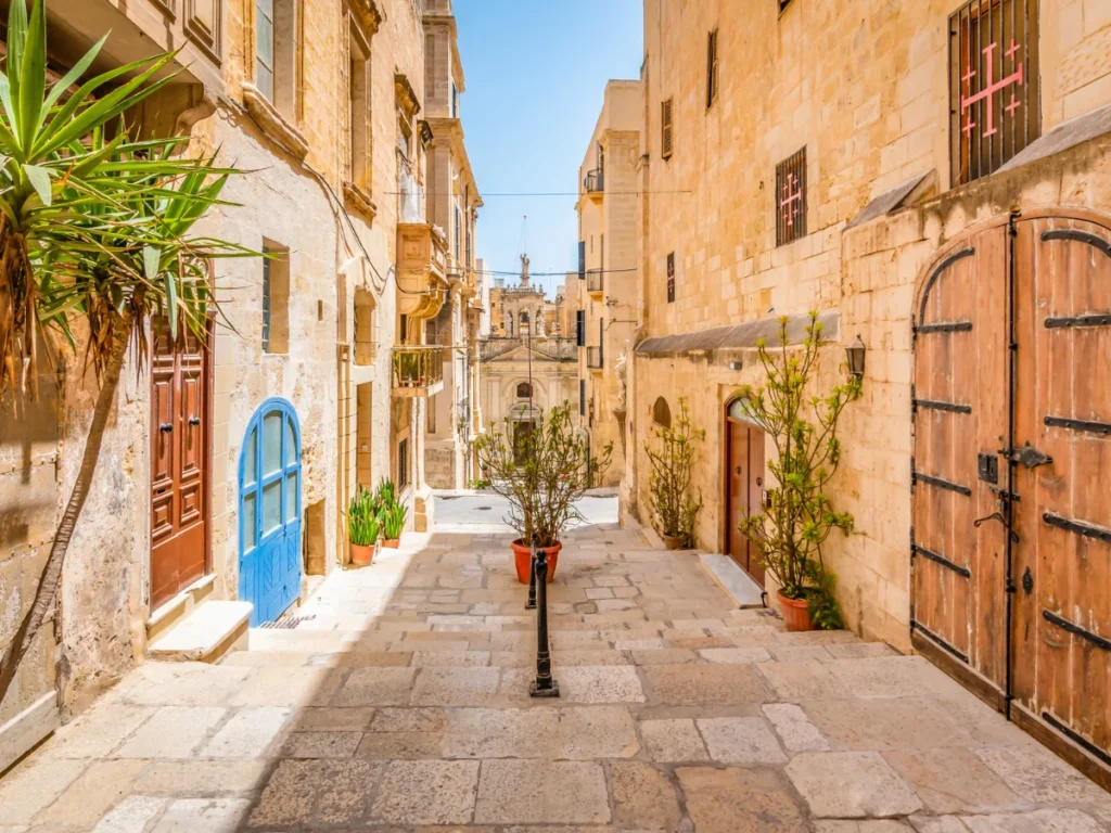 Walking in a street Valletta